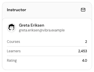 The Instructor card