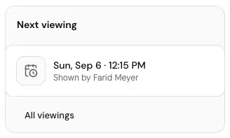 The Next viewing card